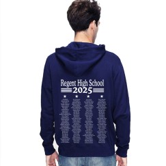 Leavers Hoodie Classic Name List 25 Design Stars & Stripes Hoodie